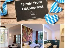 HOMELY STAY Studio 7 - Elegant Self-Check-In Studio for Urban Travelers - 15 min from Oktoberfest