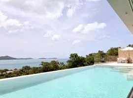 Villa Orise - 3 min Walk to Chaweng Beach Samui, Sea View with Infinity Pool & Gym