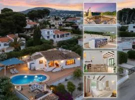 Villa Sunset Moraira mit eigenem Pool, Strandnähe, Klimaanlage, Heizung, Outdoor-Küche, Grill