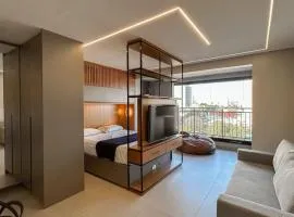Flat Planejado com Linda Vista e Escritório