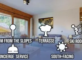 Foot of slopes, South terrasse, 6 pers