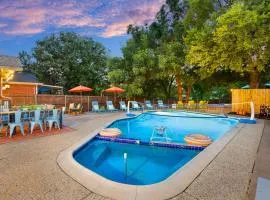 Resort Style Backyard Pool Pickleball Court