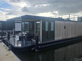 Houseboat Tranquillity met uitzicht over het Sneekermeer, hotel v destinácii Offingawier
