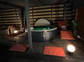 Maison avec piscine chauffée jacuzzi a1 heure paris 10 mn du centre ville