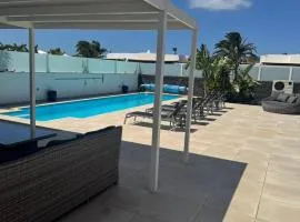 Villa Ashdene - luxury modern villa with large heated pool wifi uk tv bar & BBQ