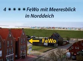 Ferienwohnung Meeresblick Norddeich mit Balkon