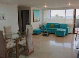 R10 Apartamento con balcon vista a la playa, 2 habitaciones, zona segura, bien iluminado y espacioso, hotel i Riohacha