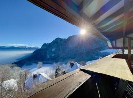 Magnifique Chalet Avec Vue Panoramique sur le Lac Léman, hotel sa Thollon
