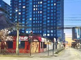 Epicentro, departamento estudio, sin balcón, con estacionamiento