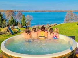 "Widokówka" Leleszki Całoroczny dom nad jeziorem z sauną i balią