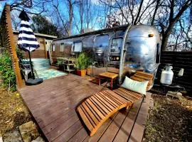 Sleek Retro Airstream Rental for Glamping for Two near Downtown Austin