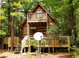 Romantic Log Cabin with Hot Tub near Cherokee National Forest, Tennessee, hotel in Coker Creek