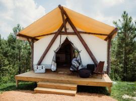 Gorgeous Safari Tent with Sauna Perfect for a Couple Retreat in Kentucky, luxe tent in Cadiz