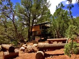 Rustic Tree House Rental with a Fire Pit in Bernalillo County, New Mexico