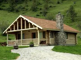 Tranquil Mountain Glamping Retreat: Stunning Log Cabin with a Hot Tub in Darby, MT