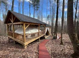 Magical Glamping Tent in the Woods near Stone Mountain State Park, North Carolina, lều trại sang trọng ở Traphill