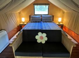 Radiant Safari Tent Escape near Smoky Mountains in Tennessee, tented camp en Parrottsville