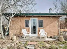 Log Casita Overlooking Pond and Waterfall near Taos, New Mexico