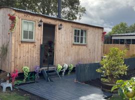 Shepherds Hut at The Old School House, glamping site in Durham