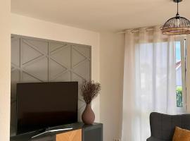 AMAO Grey - 86 m2 Apartment - Balcony - King-Size Beds - Free Parking - Near Europa-Park - Up to 12 Guests with 2 Units, hotel i Rheinhausen