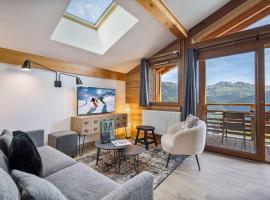 Confort à Les Saisies, appartement pour 6 personnes avec parking - FR-1-809-28, hotel in Les Saisies