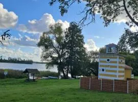 Mazurska Latarnia z prywatną plażą i stawem