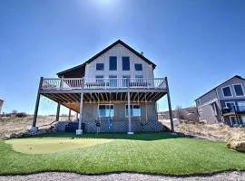 Putting green with hot tub, swings and spectacular views
