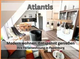 Ferienwohnung "Atlantis" Papenburg Balkon Einbauküche Neubau 74 qm Free Wifi 2 Schlafzimmer 4 Personen