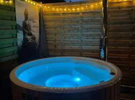 Gezellige Pipo met grote schommel aan het water