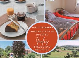 Chambres et table d'hôtes Floromel La Souterraine en rez de chaussee、ラ・ストゥレーヌのホテル