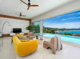 Villa Orise - 3 min Walk to Chaweng Beach Samui, Sea View with Infinity Pool & Gym
