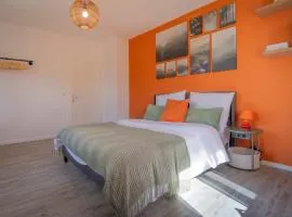 Das orange Haus in der Nähe Frankfurt