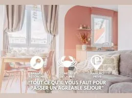 Rose Mer, Appartement à 20 mètres de la mer avec parking privé et balcon, Animal accepté