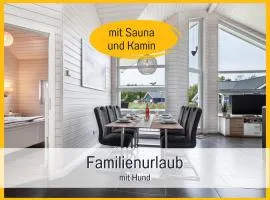 Ferienhaus Küstenzauber Kalifornien - mit Hund - komplett eingezäunter großer Garten - Sauna und Kamin - im Sommer Strandkorb inklusive