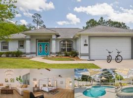 Oasis Heated Pool Spa Fenced Yard Bicycles, hotel in Bunnell