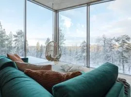 Moderni puuhuvila erämaan reunalla Kiilopäällä
