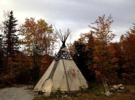 Authentic Tipi Set in the Stunning Woodland of the White Mountain National Forest, New Hampshire, glamping site in Chatham