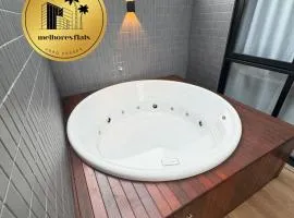 Melhores Flats - Jacuzzi privativa, beira-mar
