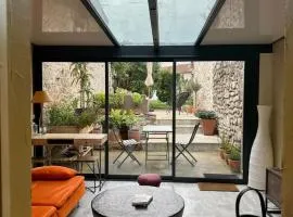 Maison cosy pour 2 à Crépy, véranda et jardin