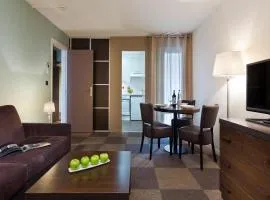 Apartment with pool park view