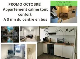 Appart chartreux baignoire massante ,à 3 minutes du centre en bus! 2 étoiles Atout France