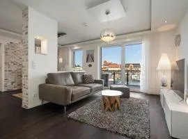 First Marina View - Apartment in der Hafenresidenz mit Sauna & Müritzblick