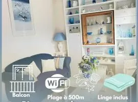 Marine - Logement à 500m de la plage avec son balcon vue sur le jardin, 4 couchages, wifi gratuite - Larès