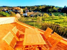 Incantevole appartamento, completo e confortevole con ampia terrazza privata e vista sulle colline Toscane, a pochi chilometri dal mare, vicino ai percorsi per bici della zona