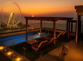Dubai JBR Amaz Penthouse front sea 5 plus 1 Bdr private Climatized pool