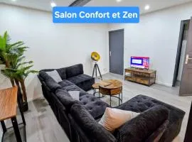 Logement entier 120m2 centre Foix -3chambres-2SDB-2wc-Parking gratuit à 1 Minute