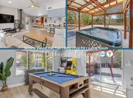 Serene Views with Hot Tub, BBQ, Fire Pit, Game Room