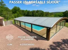 Maison de location vacance avec piscine couverte et chauffée