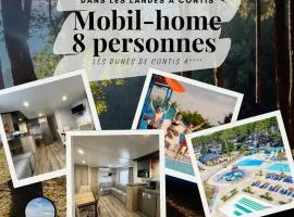 Mobil-home 8 personnes BORA-BORA 3ch 1sdb tout confort dans camping 4 étoiles