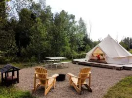 Fantastic Bell Tent Fire Pit and Barbecue Provided in Northern Bruce Peninsula, Ontario
